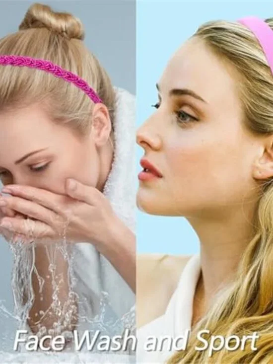 Womens Headbands Set 7 Pack Wide Stretch Hair Bands Non Slip Hair Accessories - Picture 6 of 6